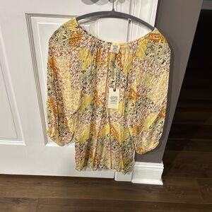 Good Hart by Matilda Jane Women's Yellow Floral Blouse